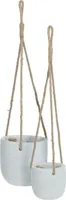 Hangpot Cement Ø16cm Wit-Grijs - thumbnail