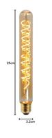 Lucide T32 - Filament lamp - Ø 3,2 cm - LED Dimb. - E27 - 1x4,9W 2200K - Amber - thumbnail