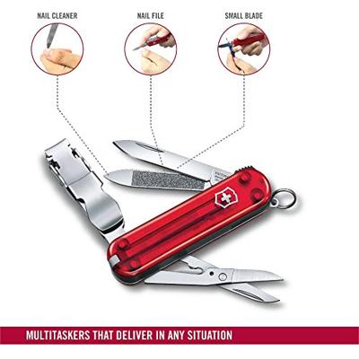 Victorinox Nail Clip 580 0.6463.T Zwitsers zakmes Aantal functies 8 Robijn-rood
