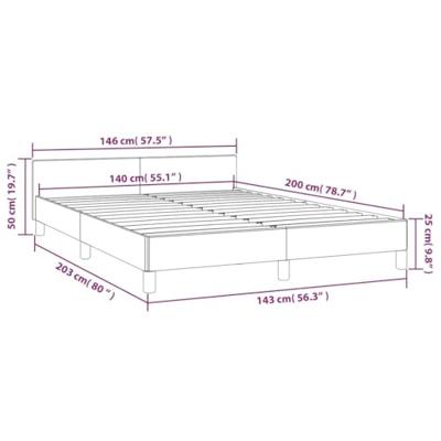 Bedframe met hoofdeinde fluweel zwart 140x200 cm