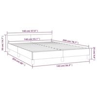 Bedframe met hoofdeinde fluweel donkerblauw 140x200 cm - thumbnail