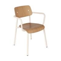Fermob Studie tuinstoel met arm eiken Beige Latte - thumbnail