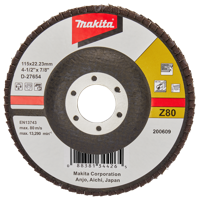 Makita Accessoires Lamellenschuurschijf 115mm Z80 - D-27654 D-27654 - thumbnail