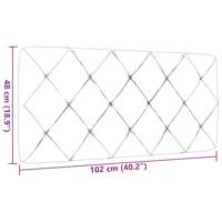 Hoofdbordkussen 100 cm stof taupe - thumbnail