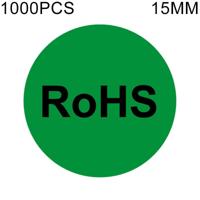 1000 stuks ronde vorm zelfklevende RoHS Sticker RoHS Label Diameter: 15mm - thumbnail