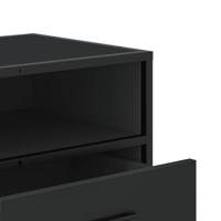 Tv-meubel 100x34,5x40 cm bewerkt hout en metaal zwart - thumbnail