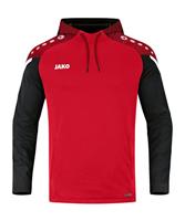 JAKO 6722K Sweater Met Kap Performance Kids - Rood/Zwart - 128 - thumbnail