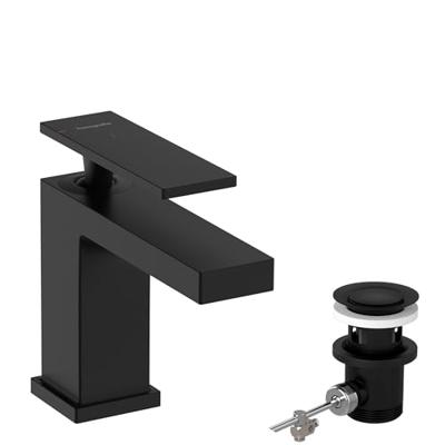 Hansgrohe Tecturis E ééngreeps wastafelkraan 80 CoolStart met PopUp trekwaste, mat zwart Hansgrohe Tecturis E ééngreeps wastafelkraan 80 CoolStart met PopUp trekwaste, mat zwart