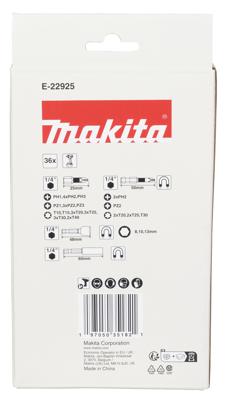 Makita E-22925 Impact Black slagschroefbitset 36-delig Makita E-22925 Impact Black slagschroefbitset 36-delig