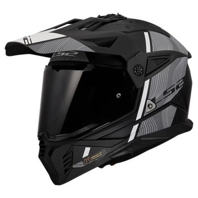 LS2 endurohelm "mx702 pioneer ii hill". helmet mx702 pion.ii hill xxl bl./whte matt - thumbnail