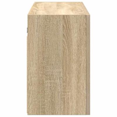 Badkamerwandkast 100x25x40 cm bewerkt hout sonoma eikenkleurig