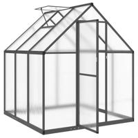 VidaXL Tuinkas met basisframe 169x169x195 cm aluminium antracietkleur - thumbnail