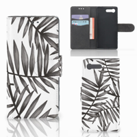 Sony Xperia X Compact Hoesje Leaves Grey - thumbnail