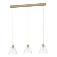 Eglo Eettafel hanglampCopley goud met glas - 43634 - thumbnail