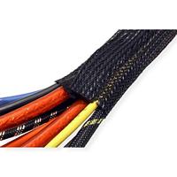 ROLINE PVC-weefselslang voor kabelgeleiding, met klittenband, zwart, 2,5 m - thumbnail