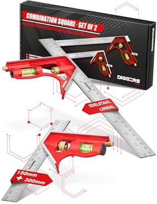 Diggers Combination Squares | Combinatiehaken | Set van 2 - DIG975
