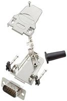 encitech D45ZF09-HDP15-W-K 6355-8064-01 D-sub male connectorset 45 ° Aantal polen: 15 Soldeerkelk 1 stuk(s) - thumbnail