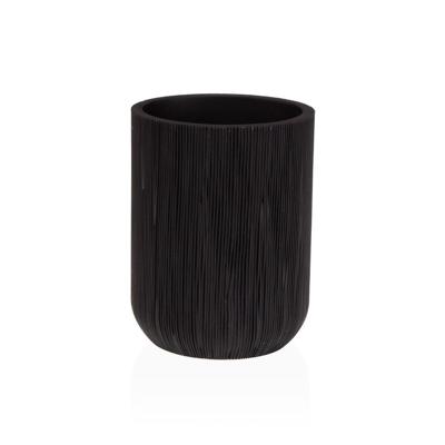 Tandenborstelhouder Versa Zwart Hars 8 x 10,5 x 8 cm
