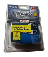 Brother TZe tape voor P-Touch 24 mm, zwart op geel - thumbnail
