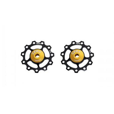 Shimano Cema derailleurwieltjes alu 9/10/11v rvs-keramisch zwart Shimano Cema derailleurwieltjes alu 9/10/11v rvs-keramisch zwart