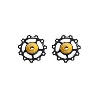 Shimano Cema derailleurwieltjes alu 9/10/11v rvs-keramisch zwart - thumbnail