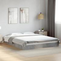 Bedframe bewerkt hout betongrijs 160x200 cm - thumbnail