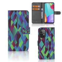 Samsung Galaxy A52 | Book Case | Abstract Green Blue - thumbnail