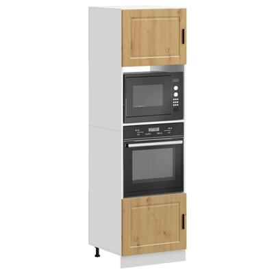 Ovenkasten 2 st Porto bewerkt hout artisanaal eikenkleurig