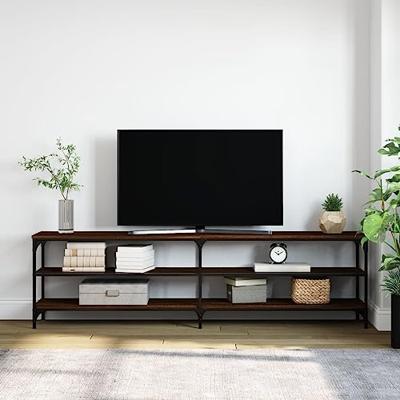 Tv-meubel 180x30x50 cm bewerkt hout metaal bruin eikenkleur