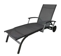 Ligbed Vito Grijs Verstelbaar Aluminium Tuin Bed Buiten Vita - thumbnail