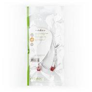 CAT6-kabel | RJ45 Male | RJ45 Male | U/UTP | 0.50 m | Snagless | Plat | PVC | Wit | Polybag - thumbnail