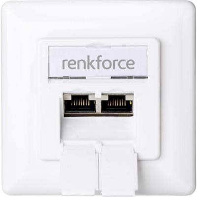 Renkforce Netwerkdoos Opbouw (op muur) CAT 6 2 poorten Zuiver wit