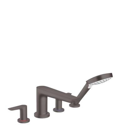 Hansgrohe Talis E 4-gats badrandmengkraan afbouwdeel voor inbouwdeel 13244180, Brushed Black Chrome