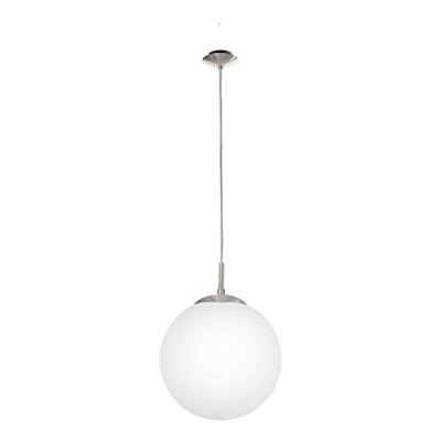 Eglo HanglampRondo glas 30cm metaalgrijs met wit - 85263 - thumbnail