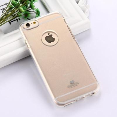 MERCURY GOOSPERY JELLY CASE voor iPhone 6 Plus & 6s Plus TPU glitterpoeder Drop-proof Back Cover beschermhoes (transparant)