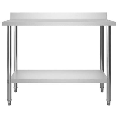 Keukenwerktafel met spatscherm 120x60x93 cm roestvrij staal