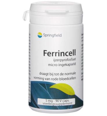 Springfield Ferrincell ijzer pyrofosfaat 5mg 90 Vegetarische capsules Springfield Ferrincell ijzer pyrofosfaat 5mg 90 Vegetarische capsules