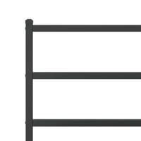 Bedframe met hoofd- en voeteneindemetaal zwart 135x190 cm - thumbnail