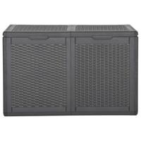 Tuinbox 180 L PP rattan zwart - thumbnail