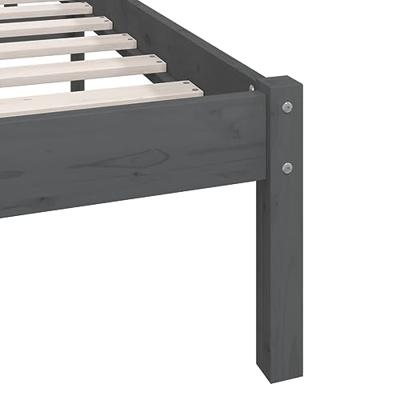 Bedframe massief grenenhout grijs 90x190 cm UK Single Bedframe massief grenenhout grijs 90x190 cm UK Single
