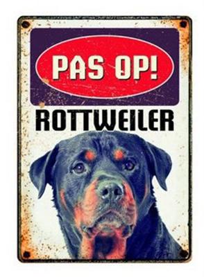 Plenty Gifts waakbord blik rottweiler