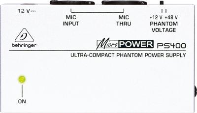 Behringer Micropower PS400 Fantoomvoeding Behringer Micropower PS400 Fantoomvoeding