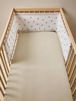 Ademende bedbumper HARTEN kameel