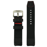 Horlogeband Tissot T600038302 Leder/Textiel Zwart 22mm - thumbnail