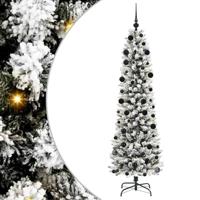 VidaXL Kunstkerstboom met 300 led wit 210 cm pvc en metaal en plastic - thumbnail