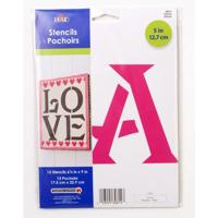 FolkArt • paper stencil 12,7cm x13 alphabet - thumbnail