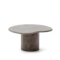 Kave Home Organische Salontafel 'Macarella' Beton, 83 x 77cm, kleur Grijs - thumbnail