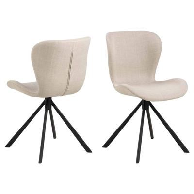 Bendt Draaibare Eetkamerstoel 'Olle' Stof, kleur Beige
