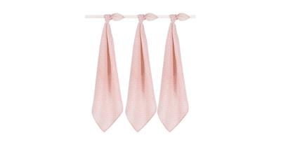 Jollein hydrofiel multidoek small 70x70cm - set van 3 Snake pale pink