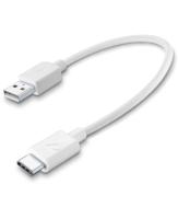 Vivanco 38567 0.15 m USB naar USB C Mannelijk Wit - USB-kabel (0,15 m, USB A, USB C, 2.0/3.0 (3.1 Gen 1), mannelijk/mannelijk, wit) - thumbnail